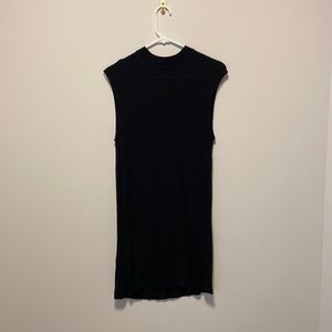 Black high neck dress